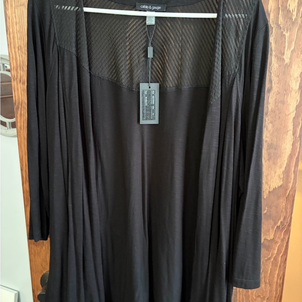 Cable & Gauge Elegant Black Swim Coverup